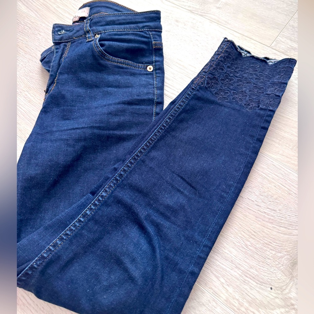 Ted Baker Embroidered Skinny Jeans